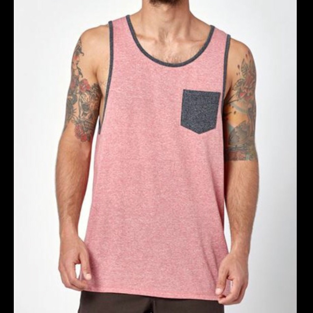 PacSun pink and gray tan top B9